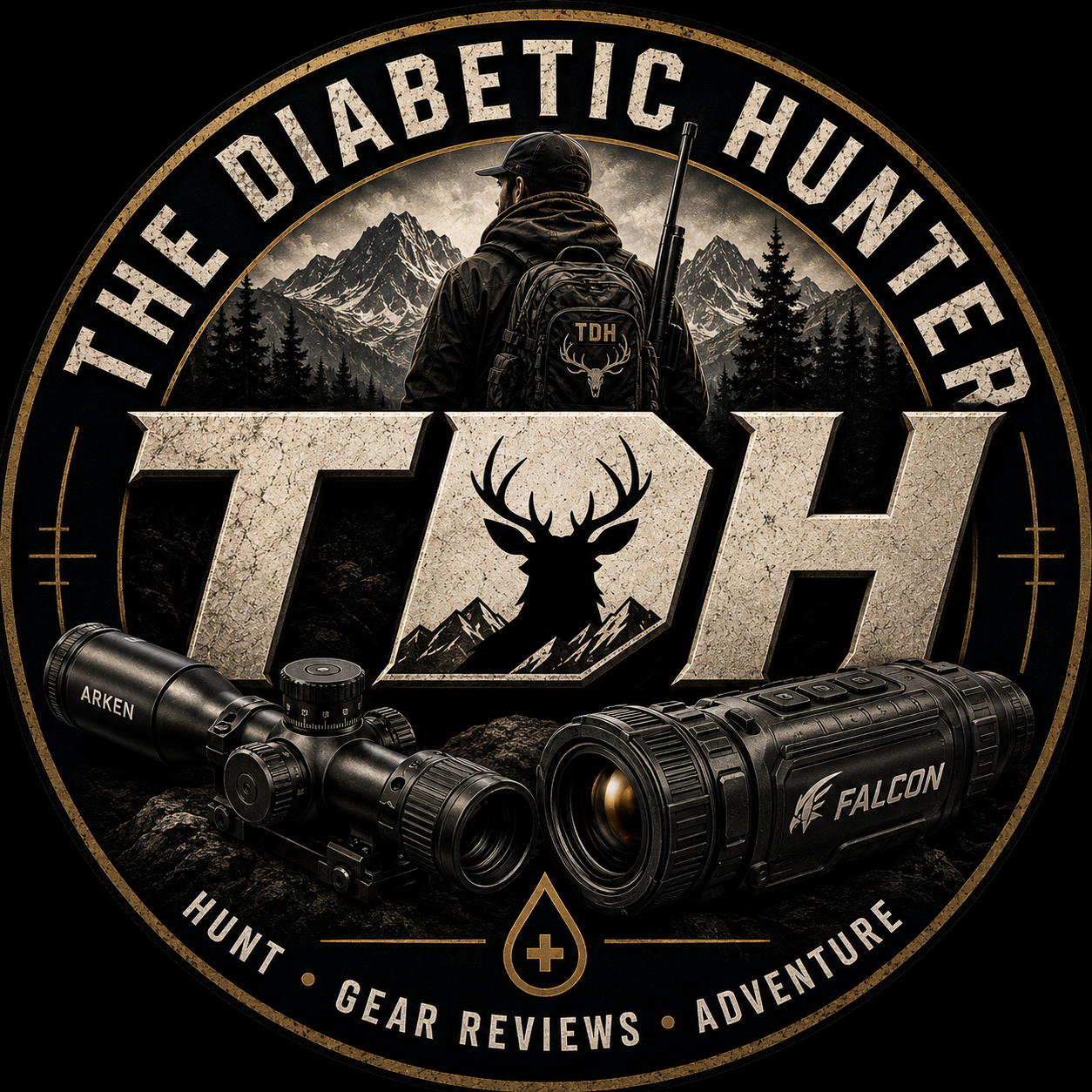 The Diabetic Hunter TDH logo